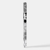 Abstract Bloemen Zwart Wit Grijs iPhone Hoesje (Rechterkant)