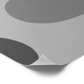 Abstract Bloemen Zwart Wit Grijs Poster (Hoek)