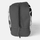 Abstract Bloemen Zwart Wit Grijs Toilettasje (Rechts)