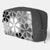 Abstract Bloemen Zwart Wit Grijs Toilettasje (Rechterhoek)