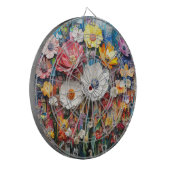 Abstract bloemendartbord dartbord (Voorkant Links)