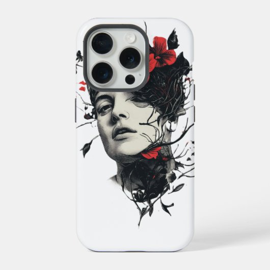 Abstract Bloemendesign iPhone Hoesje (Achterkant)