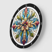 Abstract bloemenkruis grote klok (Hoek)