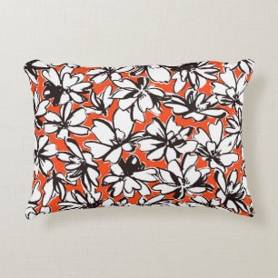 Abstract bloemennaadloos patroonmateriaal accent kussen