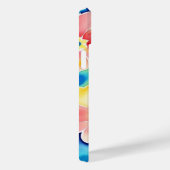 Abstract bloemenpatroon iPhone / iPad hoesje (Achterkant / Rechts)