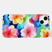 Abstract bloemenpatroon iPhone / iPad hoesje (Achterkant (horizontaal))