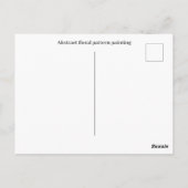 Abstract bloemenpatroonschilderij briefkaart (Achterkant)