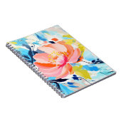 Abstract bloemenpatroonschilderij notitieboek (Rechterzijde)