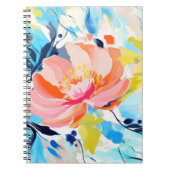 Abstract bloemenpatroonschilderij notitieboek (Voorkant)