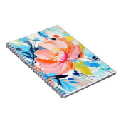 Abstract bloemenpatroonschilderij notitieboek (Rechterzijde)