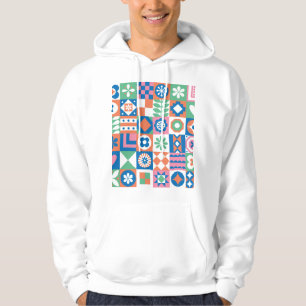 Abstract bloemenScandinavisch volkspatroon Hoodie
