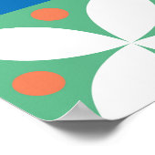 Abstract bloemenScandinavisch volkspatroon Poster (Hoek)