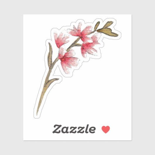 Abstract bloemenstijlontwerp sticker (Vel)