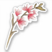 Abstract bloemenstijlontwerp sticker (Voorkant)