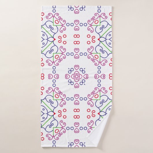 Abstract bloemetjesontwerp abstract, kunst, thuis badhanddoek (Badhanddoek)