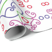 Abstract bloemetjesontwerp abstract, kunst, thuis cadeaupapier (Rol Hoek)