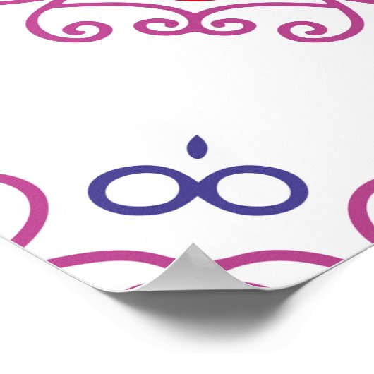 Abstract bloemetjesontwerp abstract, kunst, thuis poster (Hoek)