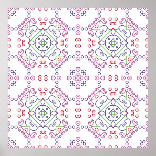 Abstract bloemetjesontwerp abstract, kunst, thuis poster (Voorkant)