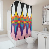 Abstract bloemfeest douchegordijn (In situ)