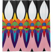 Abstract bloemfeest douchegordijn (Voorkant)