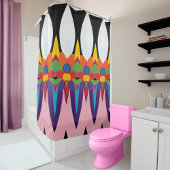 Abstract bloemfeest douchegordijn