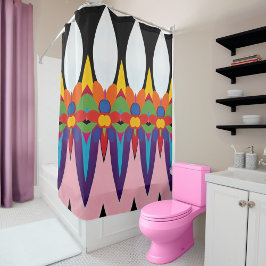 Abstract bloemfeest douchegordijn