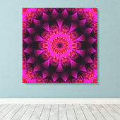 Abstract bloemig canvas afdruk (Insitu (Houten vloer))