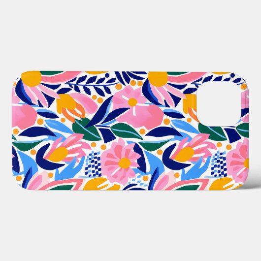 Abstract bloemig kleurrijk leuke patroontje Case-Mate iPhone case (Achterkant (horizontaal))