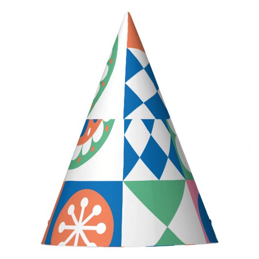 Abstract bloemig, Scandinavisch volksontwerp. Feesthoedjes (Voorkant)