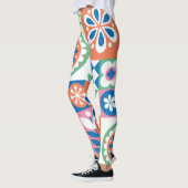 Abstract bloemig, Scandinavisch volksontwerp. Leggings (Links)