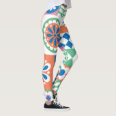 Abstract bloemig, Scandinavisch volksontwerp. Leggings (Rechts)