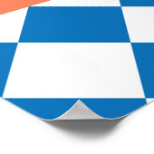 Abstract bloemig, Scandinavisch volksontwerp. Poster (Hoek)