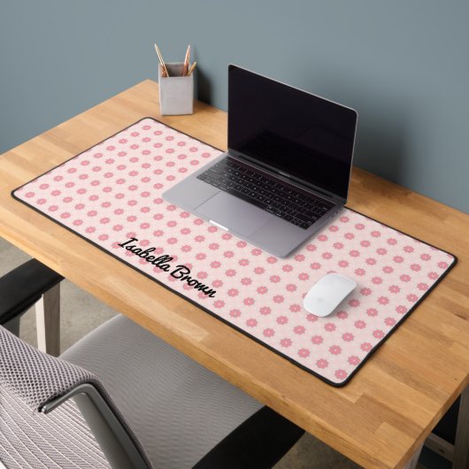 Abstract Bloemige Delight Heet Roze Bureaumat (Kantoor 2)