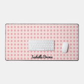 Abstract Bloemige Delight Heet Roze Bureaumat (Keyboard & Muis)