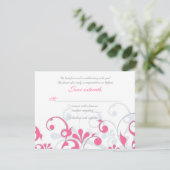Abstract Bloemkaart RSVP Kaartje (Staand voorkant)