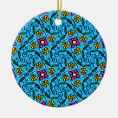 Abstract bloemkeramiekornament keramisch ornament (Voorkant)