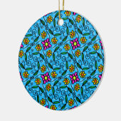 Abstract bloemkeramiekornament keramisch ornament (Links)