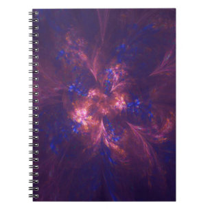 Abstract bloemlicht Paarse en blauwe patronen mix Notitieboek