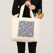 Abstract Bloemmotief - Boodschappentas Grote Tote Bag (Voorkant (product))