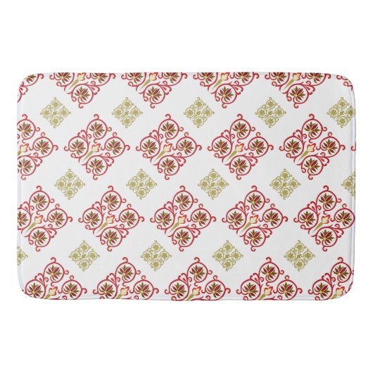 Abstract Bloemmotief Geometrisch Patroon Badmat (Voorkant)