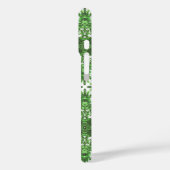 Abstract bloemmotief in zwart & groen op wit Case-Mate iPhone case (Achterkant / Links)