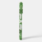 Abstract bloemmotief in zwart & groen op wit Case-Mate iPhone case (Achterkant / Rechts)