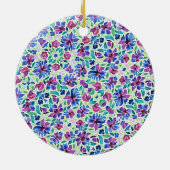 Abstract Bloemmotief - Keramische Versiering Keramisch Ornament (Achterkant)
