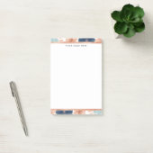 Abstract bloemmotief met roze gouden rand post-it® notes (Kantoor)