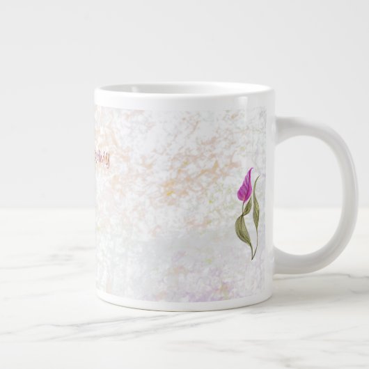 Abstract bloemmotief mok (Rechts)