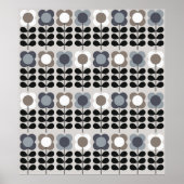 Abstract bloemmotief naadloos patroon. Noordse sti Poster (Voorkant)