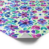 Abstract Bloemmotief - Poster (Hoek)