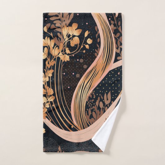 Abstract bloemmotief, stippen van polka, wijnstokk bad handdoek (Handdoek)