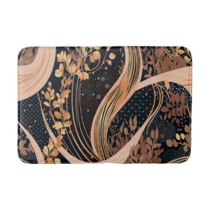 Abstract bloemmotief, stippen van polka, wijnstokk badmat