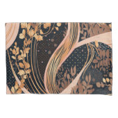 Abstract bloemmotief, stippen van polka, wijnstokk kussensloop (Voorkant-Links)